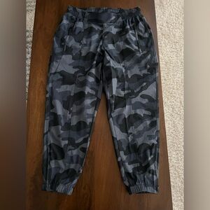 Old Navy Black Blue and Gray Joggers Urban Style Camouflage